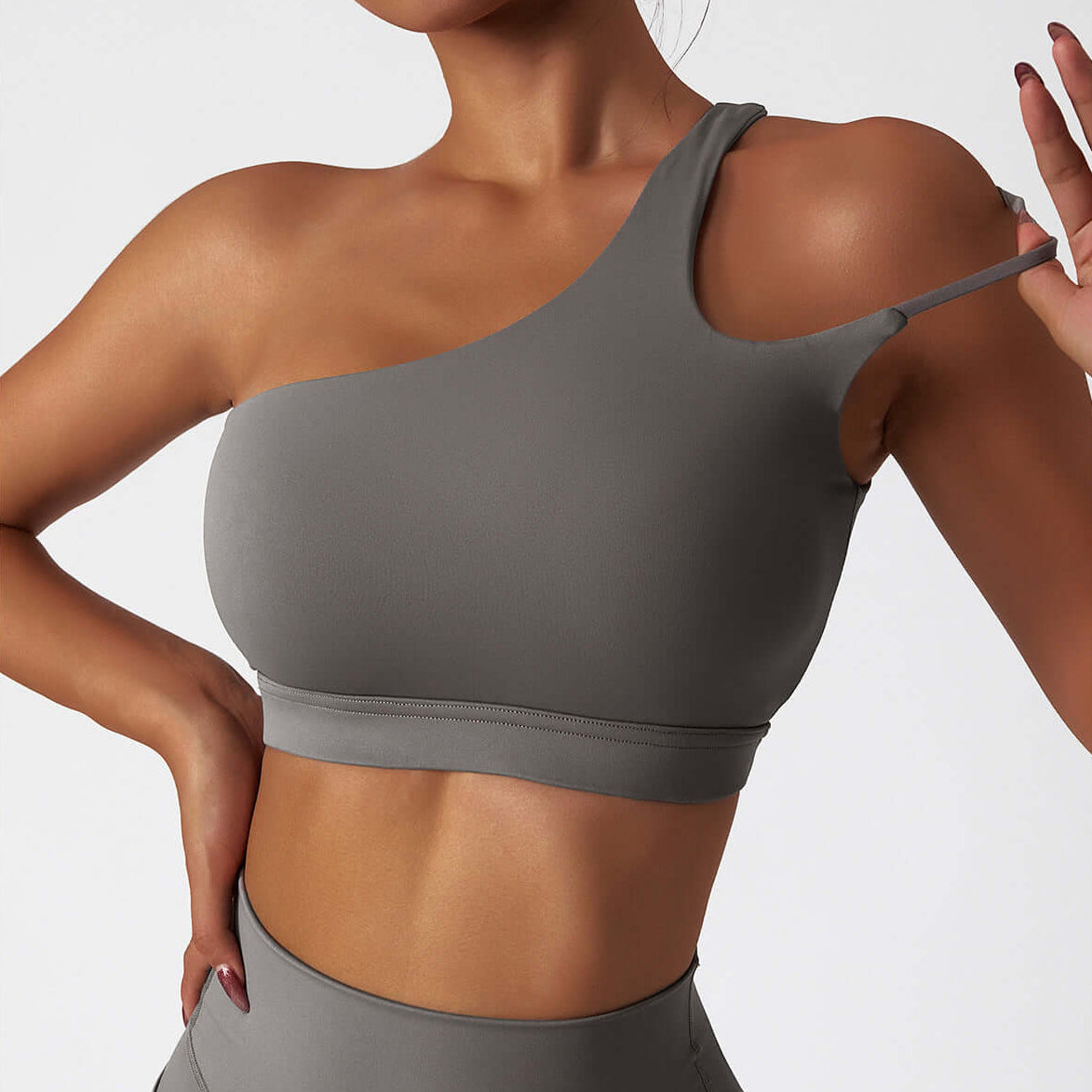 Little Melon Evolve Bra in soft fabric with adjustable straps, featuring a supportive design and subtle color accents.