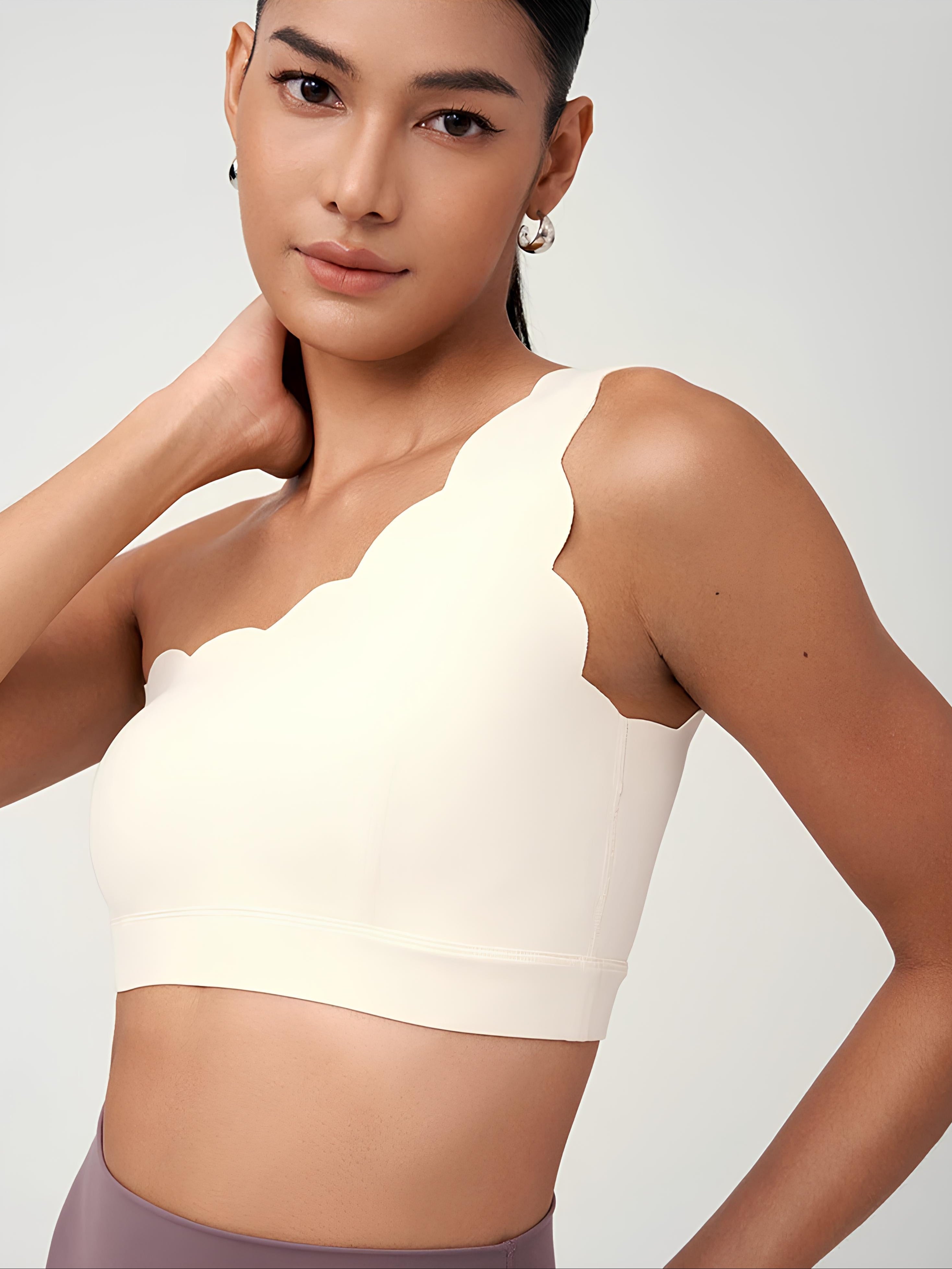 Beige mermaid bra by Little Melon featuring a fitted design and decorative detailing for a stylish, comfortable look.
