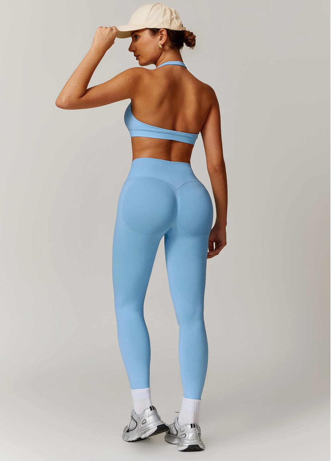 Ensemble de soutien-gorge sans couture Little Melon, tissu doux et ajusté, visible en détail dans l&